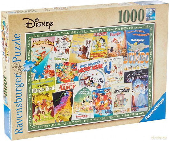 RAVENSBURGER 1000 el. Filmowe plakaty Disneya [PUZZLE]