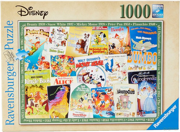 RAVENSBURGER 1000 el. Filmowe plakaty Disneya [PUZZLE]