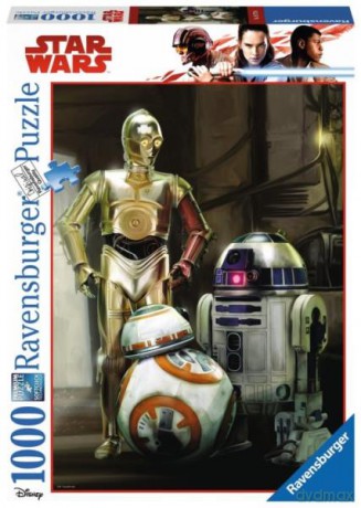 RAVENSBURGER 1000 el. Star Wars - C-3PO, R2-D2&BB-8 (Gwiezdne Wojny) [PUZZLE]