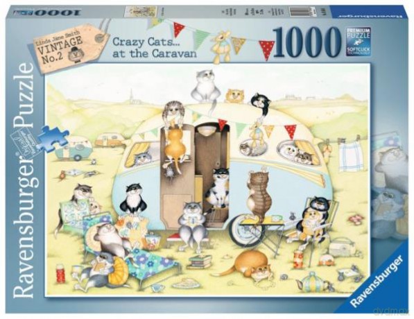 RAVENSBURGER 1000 el. Szalone koty kamper [PUZZLE]