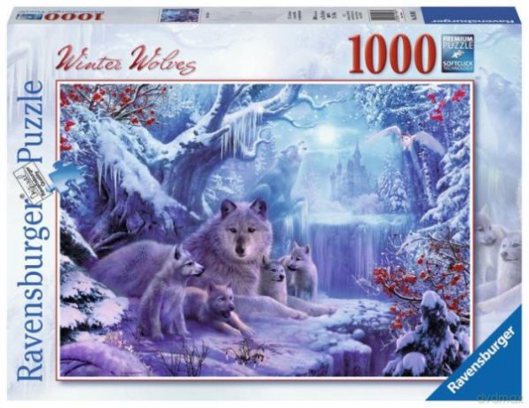 RAVENSBURGER 1000 el. Śnieżne wilki [PUZZLE]