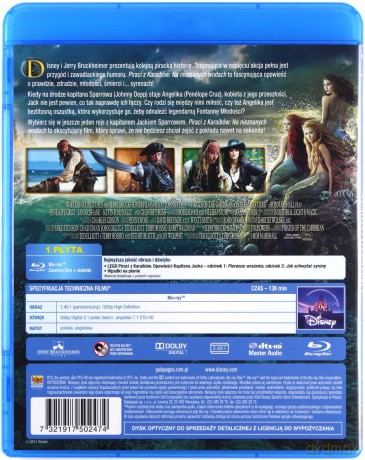 Piraci z Karaibów 4: Na nieznanych wodach [Blu-Ray]