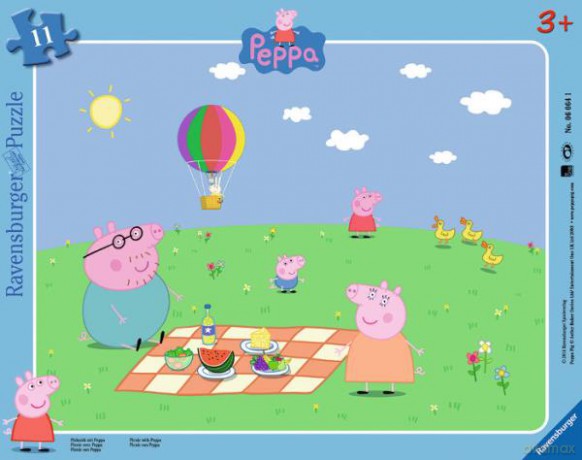 RAVENSBURGER 11 el. Piknik z Peppą [PUZZLE]