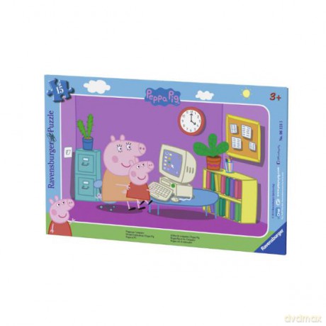 RAVENSBURGER 15 el. Peppa przy komputerze [PUZZLE]