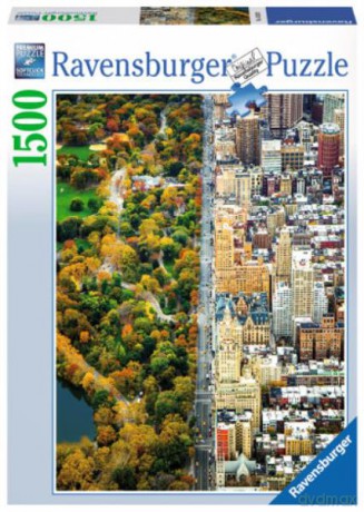 RAVENSBURGER 1500 el. Podzielone miasto [PUZZLE]
