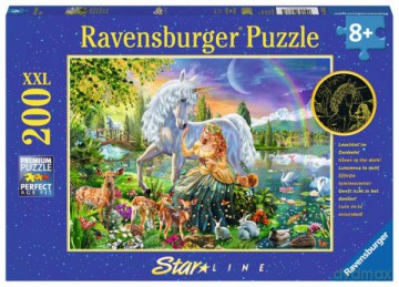 RAVENSBURGER 200 el. Świecące w ciemności Magiczna noc [PUZZLE]