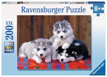 RAVENSBURGER 200 el. XXL Szczenięta Husky [PUZZLE]