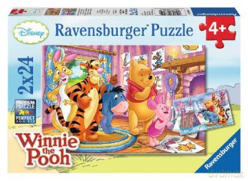 RAVENSBURGER 2x24 el. Prosiaczek i Przyjaciele [PUZZLE]