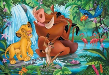 RAVENSBURGER 2x24 el. Zabawa z Timonem i Pumbą [PUZZLE]