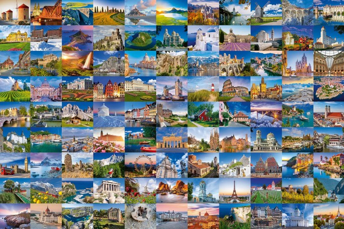 RAVENSBURGER 3000 el. 99 widoków Europy [PUZZLE]