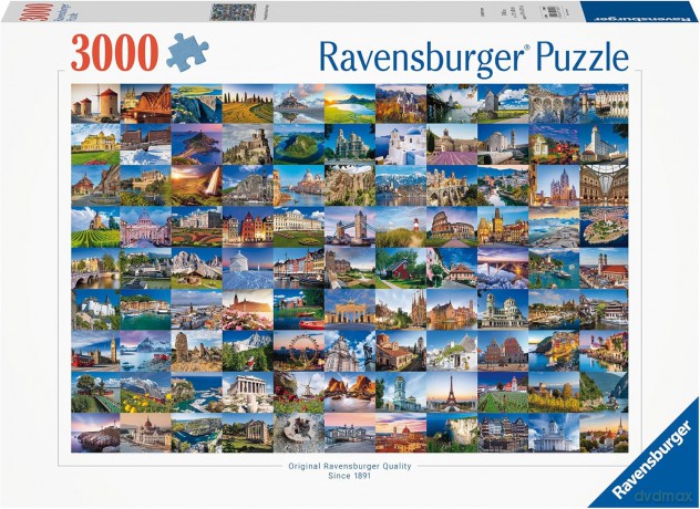 RAVENSBURGER 3000 el. 99 widoków Europy [PUZZLE]