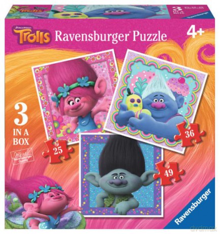RAVENSBURGER 3w1 Trolle [PUZZLE]