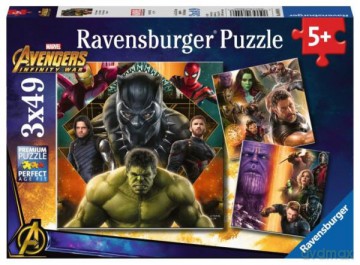RAVENSBURGER 3x49 el. Avengers wojna bez granic [PUZZLE]