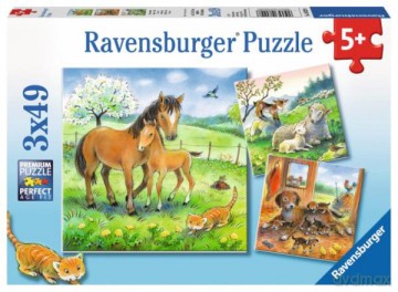 RAVENSBURGER 3x49 el. Czas przytulania [PUZZLE]