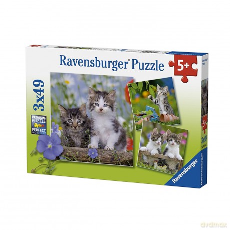 RAVENSBURGER 3x49 el. Kocięta [PUZZLE]