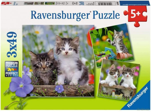 RAVENSBURGER 3x49 el. Kocięta [PUZZLE]