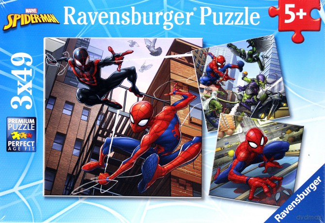 RAVENSBURGER 3x49 el. Spider Man w akcji [PUZZLE]