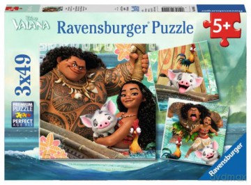 RAVENSBURGER 3x49 el. Vaiana Odkrywcza [PUZZLE]