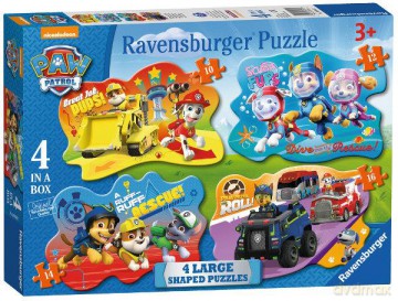 RAVENSBURGER 4w1 kształty Gigant Psi Patrol [PUZZLE]