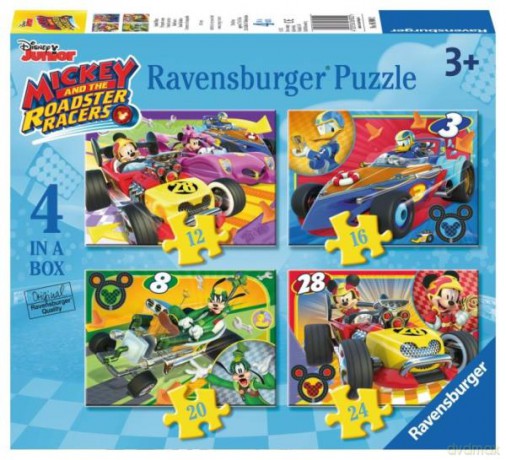 RAVENSBURGER 4w1 Mickey Raźni Rajdowcy [PUZZLE]