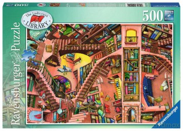 RAVENSBURGER 500 el. Groteskowa biblioteczka [PUZZLE]