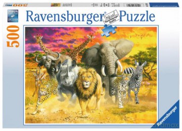 RAVENSBURGER 500 el. Zwierzęta Afrykańskie [PUZZLE]