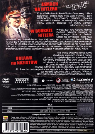 Discovery Channel: Niewyjaśnione Historie cz.2: Zamach na Hitlera / W bunkrze Hitlera / Obława na nazistów [DVD]