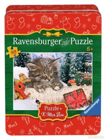 RAVENSBURGER 80 el. Kotek na śniegu [PUZZLE]