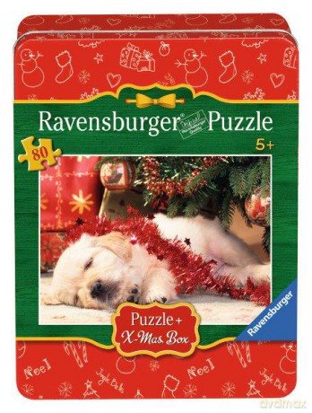 RAVENSBURGER 80 el. Świąteczny piesek [PUZZLE]