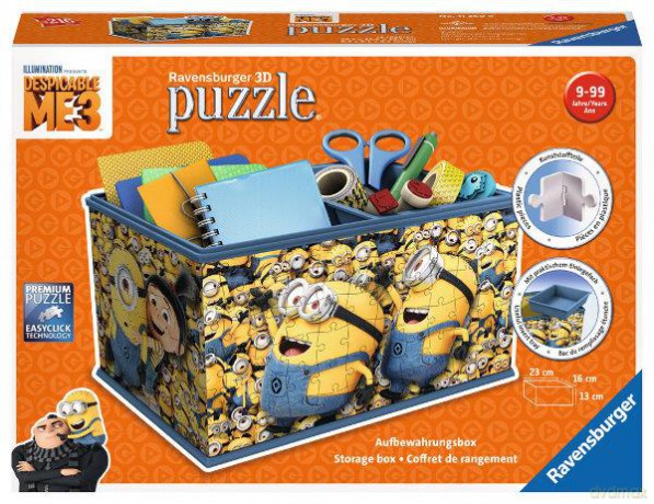 RAVENSBURGER Puzzle 3D 216 el. Kuferek na skarby Minionki [PUZZLE]