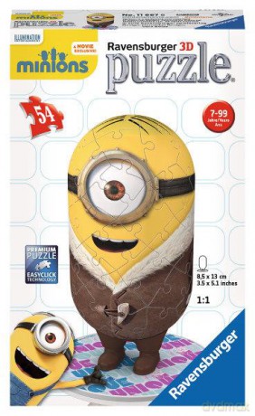 RAVENSBURGER Puzzle 3D 54 el. Minionki uśmiech [PUZZLE]