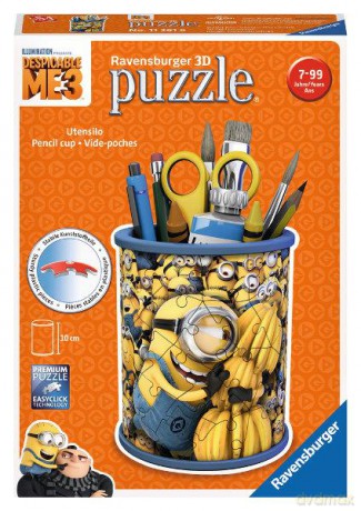 RAVENSBURGER Puzzle 3D 54 el. Przybornik Minionki 3 [PUZZLE]