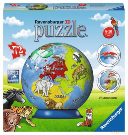 RAVENSBURGER Puzzle 3D 72 el. Globus [PUZZLE]