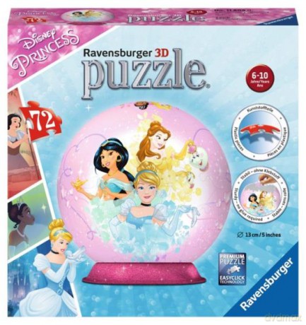 RAVENSBURGER Puzzle 3D 72 el. Książniczki Disneya [PUZZLE]