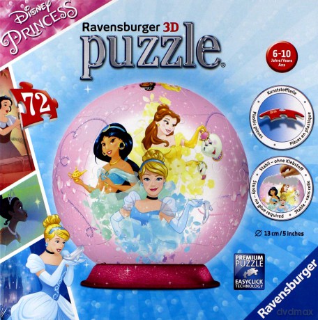 RAVENSBURGER Puzzle 3D 72 el. Książniczki Disneya [PUZZLE]