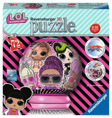 RAVENSBURGER Puzzle 3D 72 el. kula L.O.L. Surprise! (LOL Surprise) [PUZZLE]
