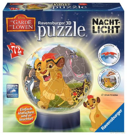 RAVENSBURGER Puzzle kuliste 72 el. Lwia Straż 118151 lampka [PUZZLE]