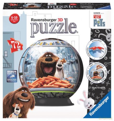 RAVENSBURGER Puzzle kuliste 72 el. Sekretne życie zwierzaków [PUZZLE]