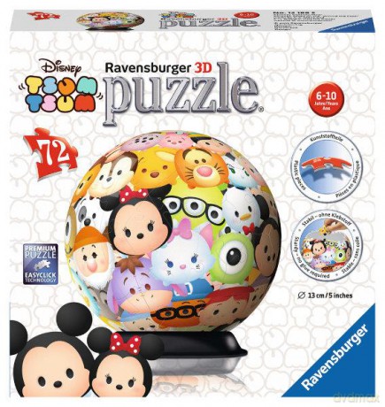 RAVENSBURGER Puzzle kuliste 72 el. Tsum Tsum [PUZZLE]