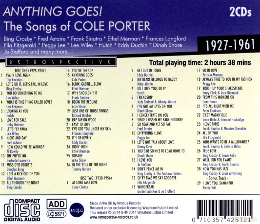 Cole Porter: Anything Goes - His 55 Finest [2CD]