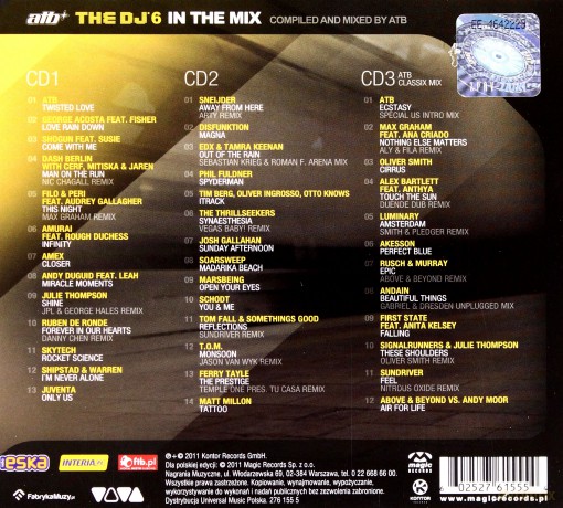 ATB: The DJ In The Mix 6 (digipack) [3CD]