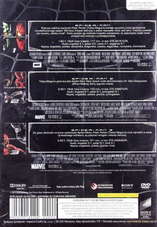 Spider-Man Trylogia [BOX] [3DVD]