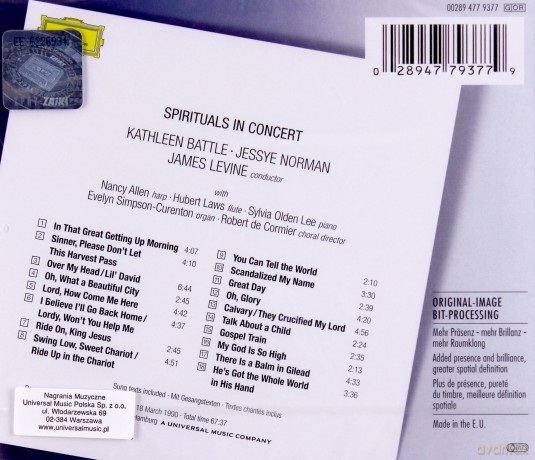 Kathleen Battle: Spirituals In Concert [CD]