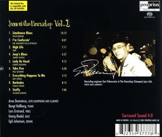Domnerus Group: Jazz At The Pawnshop 1 [CD]