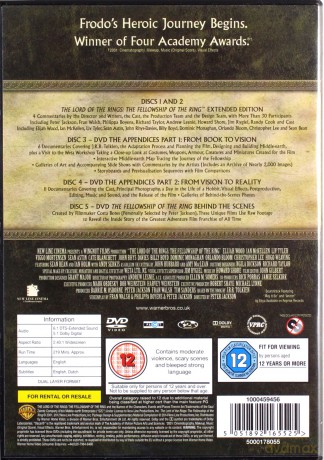Lord Of The Rings Fellowship Of (Władca pierścieni: Drużyna Pierścienia) [5DVD]