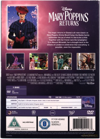 Mary Poppins Returns (Mary Poppins powraca) [DVD]
