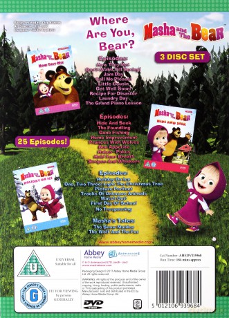 Masha And The Bear: Where Are You Bear? (Masza i Niedźwiedź) [3DVD]
