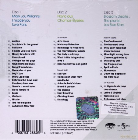 Jazz In Paris: Various: Piano Aux Champs-Elysees [3CD]