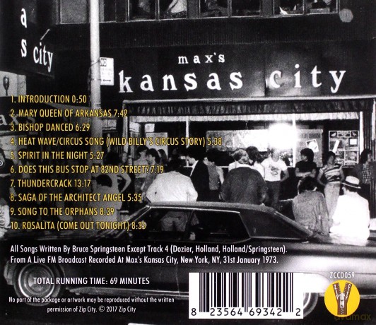 Bruce Springsteen: MaxS Kansas City 1973 [CD]