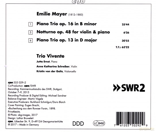 Trio Vivente: Mayer/Piano Trios [CD]